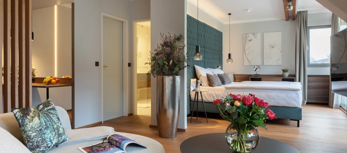 Einblick in die Turmsuite im Hotel Turmhof